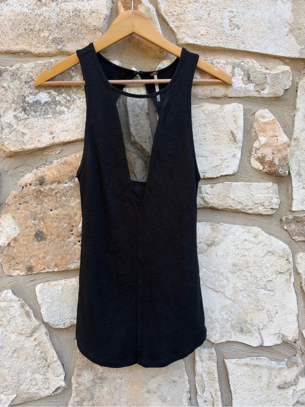 Free people black tank top size small